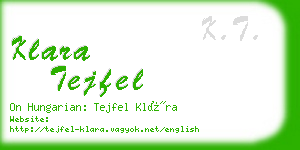 klara tejfel business card